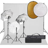 Vidaxl Photo Studio Set med belysning, bakgrund och reflektor