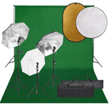 Vidaxl Photo studio set with lighting set, background and reflector