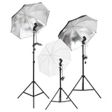 Vidaxl Photo Studio Set med belysning, bakgrund och reflektor