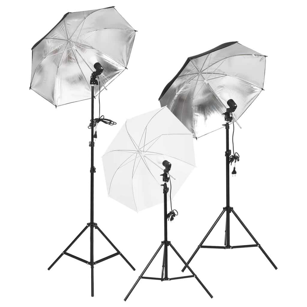 Vidaxl Photo Studio Set med belysning, bakgrund och reflektor