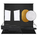 Vidaxl Photo studio set with lighting set, background and reflector