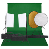 Vidaxl Photo studio set with lighting set, background and reflector