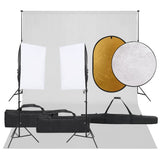 Vidaxl Photo Studio Set con set di illuminazione, sfondo e riflettore