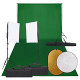 Vidaxl Photo studio set with lighting set, background and reflector