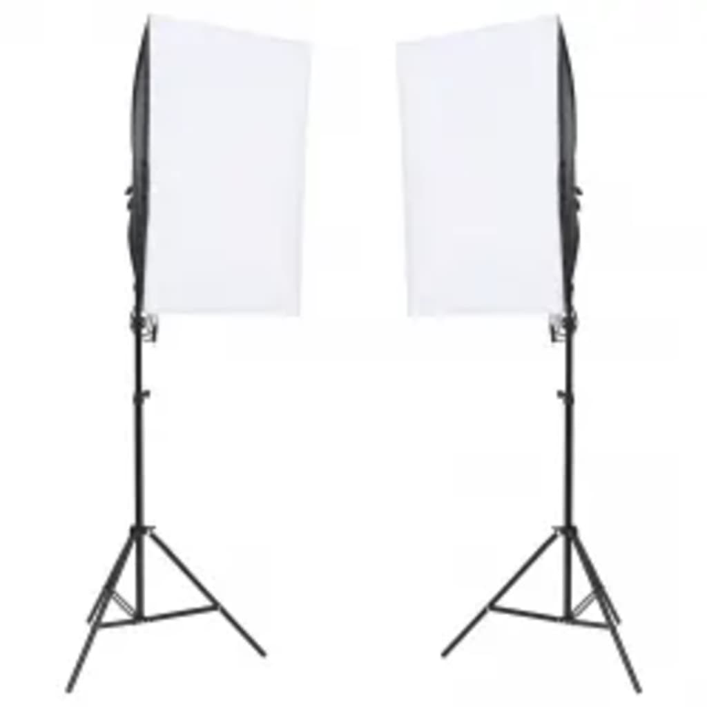 Vidaxl Photo studio set with lighting set, background and reflector