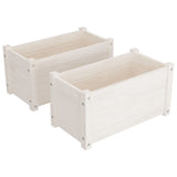 Vidaxl Planters 2 st 60x31x31 cm Solid pine white