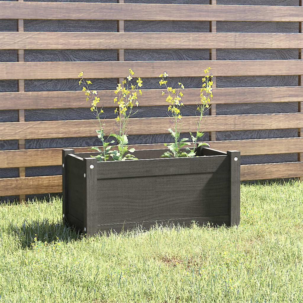 VidaXL Planning box 60x31x31 cm Solid pine Gray