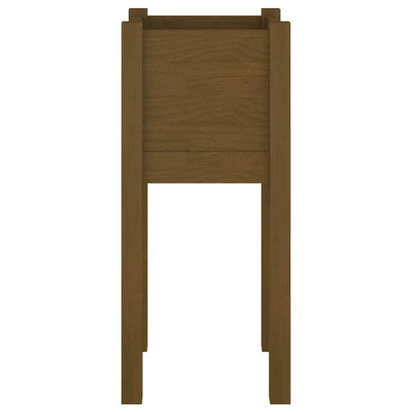 Vidaxl plantenbak 31x31x70 cm massief grenenhout honingbruin