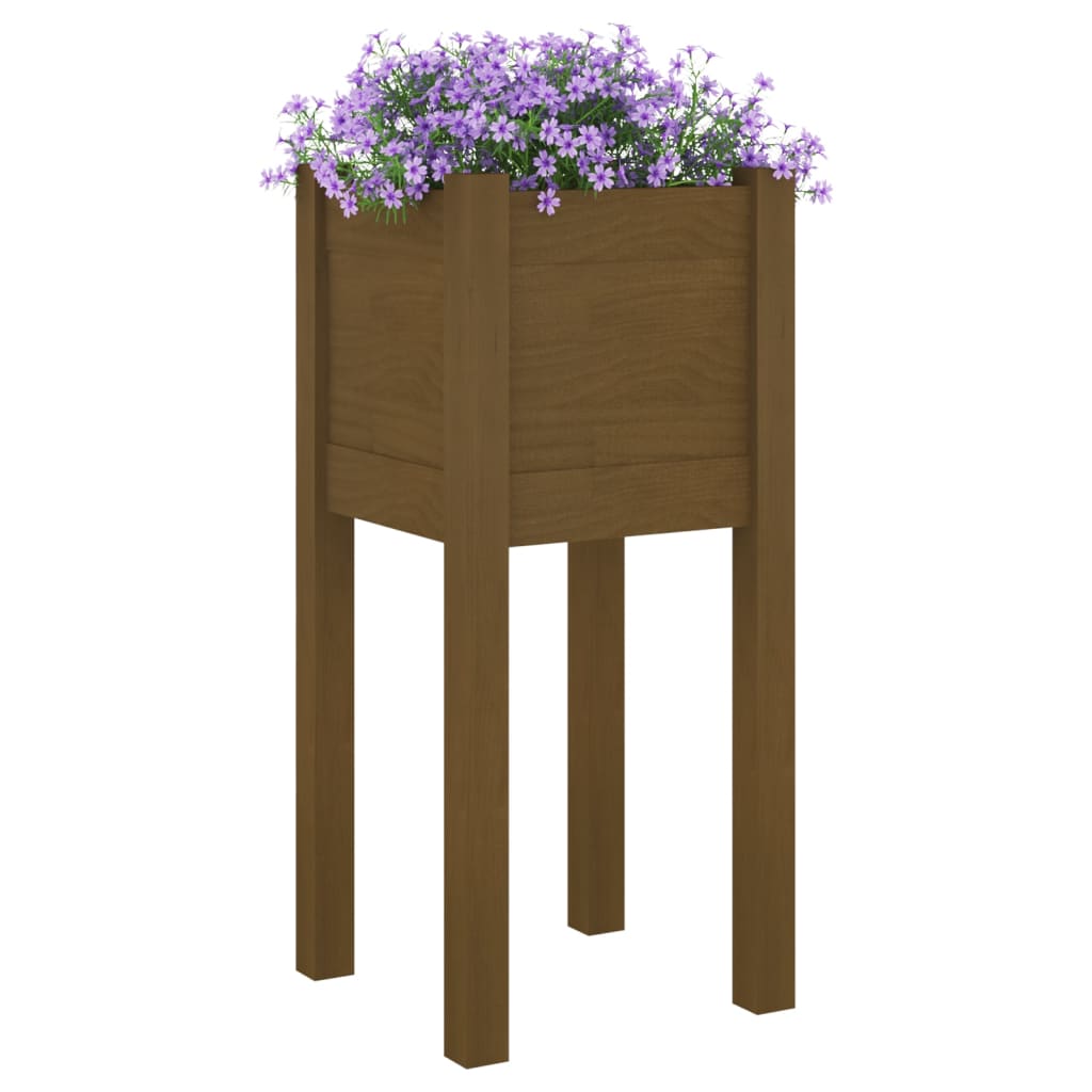 Vidaxl Planters 2 PCS 31x31x70 cm falen Däiwel Hunneg brong