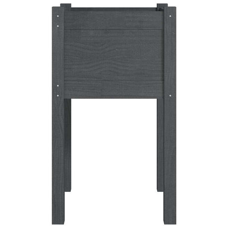 Vidaxl plantenbak 40x40x70 cm massief grenenhout grijs