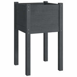 Vidaxl plantenbakken 2 st 40x40x70 cm massief grenenhout grijs