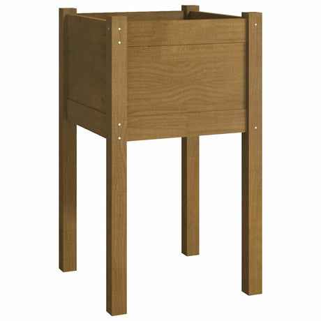 Vidaxl plantenbakken 2 st 40x40x70 cm massief grenenhout honingbruin