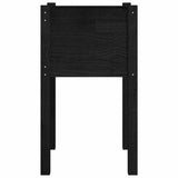 Vidaxl plantenbak 40x40x70 cm massief grenenhout zwart