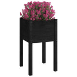 Plantadores Vidaxl 2 ST 40x40x70 cm de pino sólido Negro