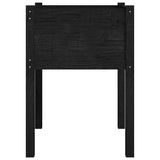 Vidaxl plantenbak 50x50x70 cm massief grenenhout zwart