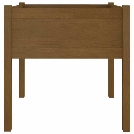 Vidaxl plantenbak 70x70x70 cm massief grenenhout honingbruin