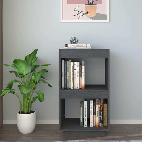 Vidaxl boekenkast 40x35x71 cm massief grenenhout grijs