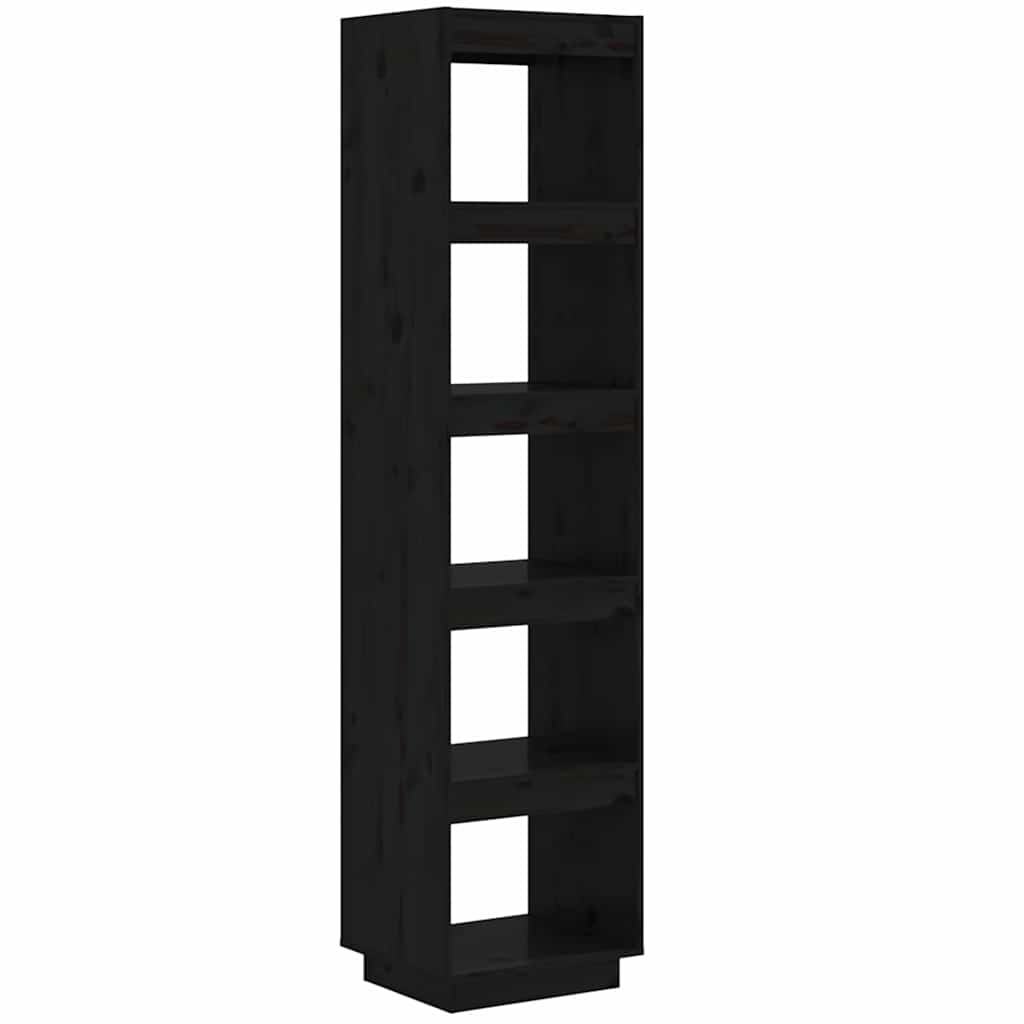 Vidaxl boekenkast kamerscherm 40x35x167 cm massief grenenhout zwart
