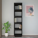 Vidaxl boekenkast kamerscherm 40x35x167 cm massief grenenhout zwart