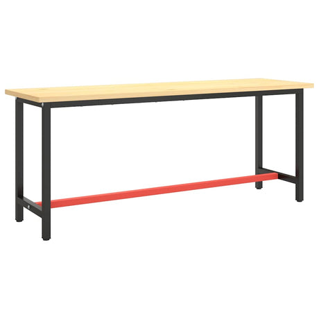 Vidaxl werkbankframe 190x50x79 cm metaal matzwart en matrood