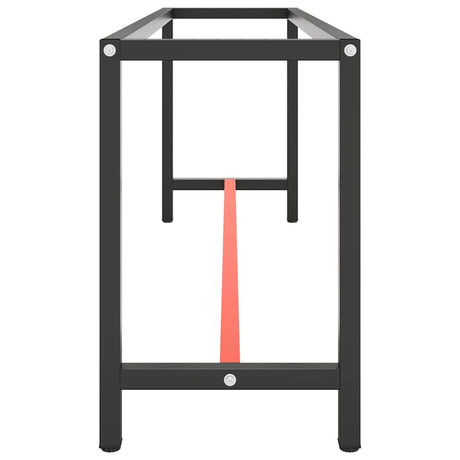 Vidaxl werkbankframe 210x50x79 cm metaal matzwart en matrood