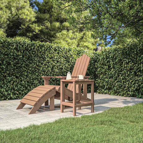 Vidaxl tuintafel adirondack 38x38x46 cm hdpe bruin
