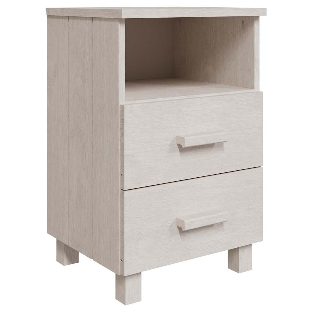 Vidaxl nachtkastjes hamar 2 st 40x35x62 cm massief grenenhout wit