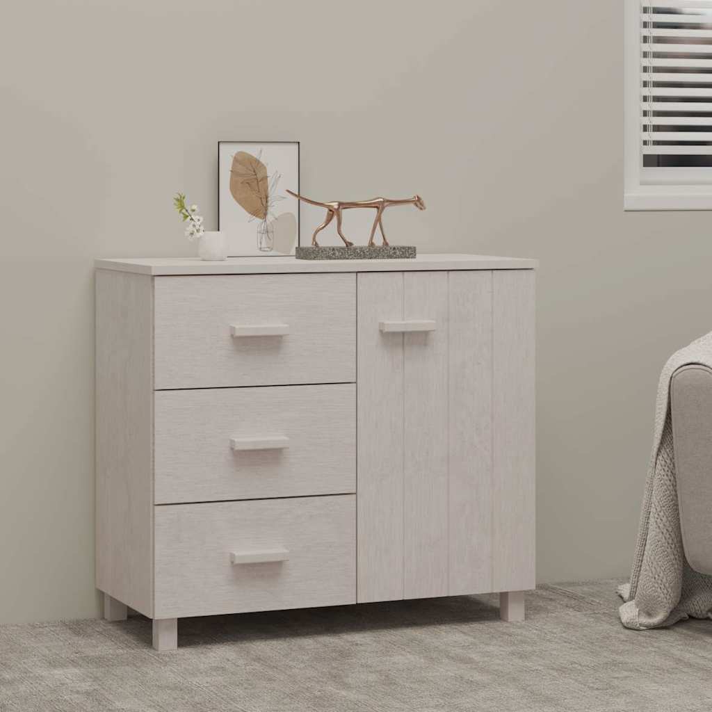 Vidaxl dressoir hamar 90x40x80 cm massief grenenhout wit