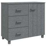 Vidaxl dressoir hamar 90x40x80 cm massief grenenhout donkergrijs