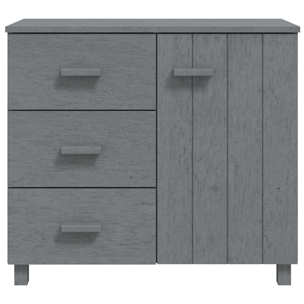 Vidaxl dressoir hamar 90x40x80 cm massief grenenhout donkergrijs