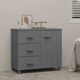 Vidaxl dressoir hamar 90x40x80 cm massief grenenhout donkergrijs
