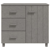 Vidaxl dressoir hamar 90x40x80 cm massief grenenhout lichtgrijs