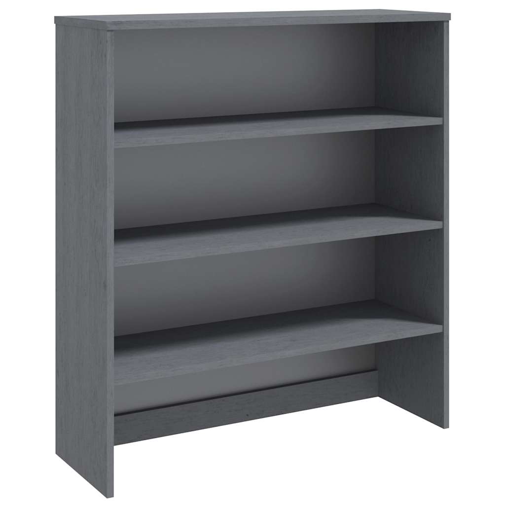 Vidaxl opzetkast hamar 90x30x100 cm massief grenenhout donkergrijs