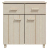 Vidaxl dressoir hamar 79x40x80 cm massief grenenhout honingbruin