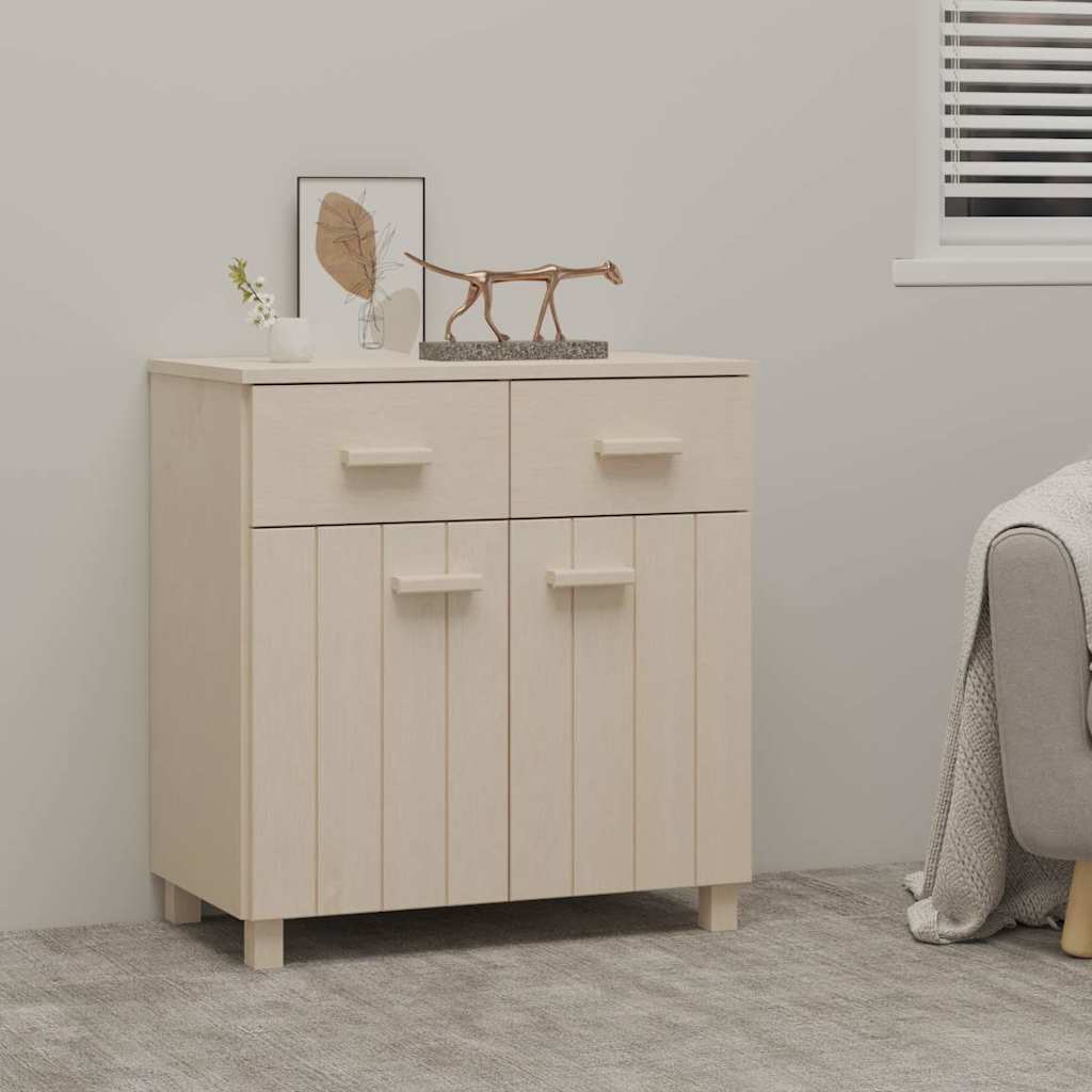 Vidaxl dressoir hamar 79x40x80 cm massief grenenhout honingbruin
