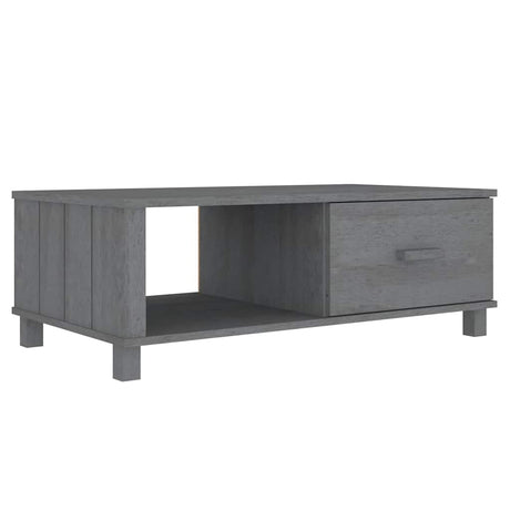 Vidaxl salontafel hamar 100x55x35 cm massief grenenhout donkergrijs