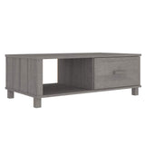 Vidaxl salontafel hamar 100x55x35 cm massief grenenhout lichtgrijs