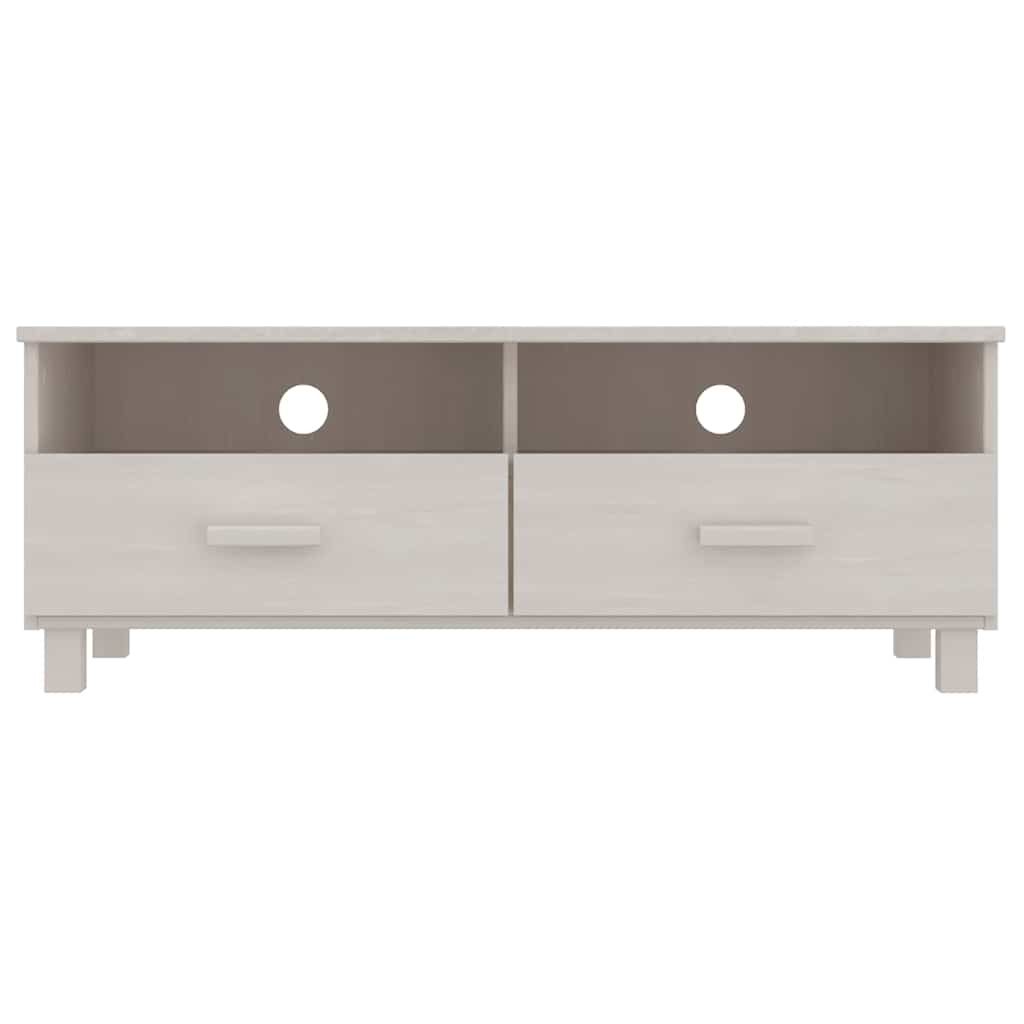 Vidaxl tv-meubel hamar 106x40x40 cm massief grenenhout wit