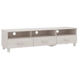 Vidaxl tv-meubel hamar 158x40x40 cm massief grenenhout wit