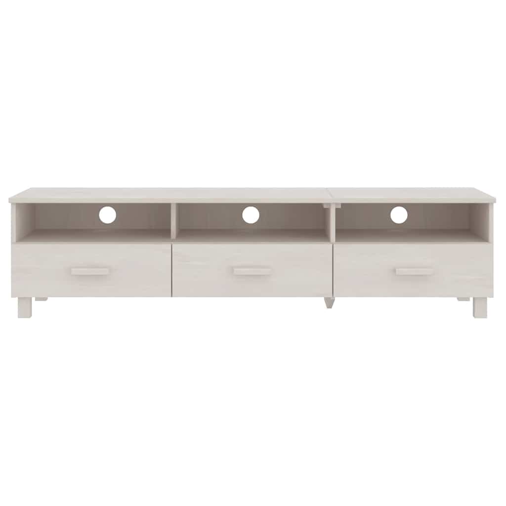 Vidaxl tv-meubel hamar 158x40x40 cm massief grenenhout wit