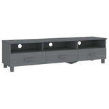 Vidaxl tv-meubel hamar 158x40x40 cm massief grenenhout donkergrijs