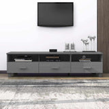 Vidaxl tv-meubel hamar 158x40x40 cm massief grenenhout donkergrijs