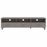Vidaxl tv-meubel hamar 158x40x40 cm massief grenenhout lichtgrijs