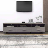 Vidaxl tv-meubel hamar 158x40x40 cm massief grenenhout lichtgrijs