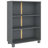 Vidaxl boekenkast hamar 85x35x112 cm massief grenenhout donkergrijs