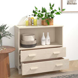 Vidaxl dressoir hamar 85x35x80 cm massief grenenhout honingbruin