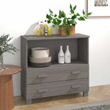 Vidaxl dressoir hamar 85x35x80 cm massief grenenhout lichtgrijs