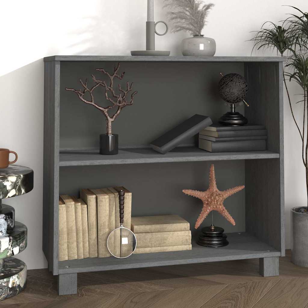 Vidaxl dressoir hamar 85x35x80 massief grenenhout donkergrijs