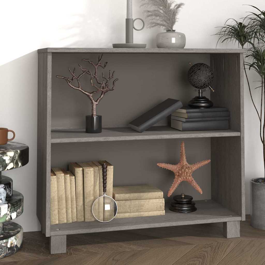 Vidaxl dressoir hamar 85x35x80 cm massief grenenhout lichtgrijs