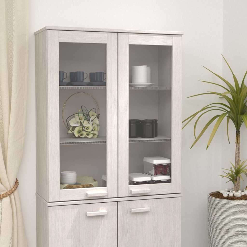 Vidaxl opzetkast hamar 85x35x100 cm massief grenenhout wit